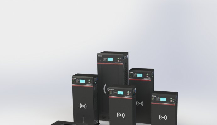 魯渝能源行業首推200A快充AGV無線充電系統