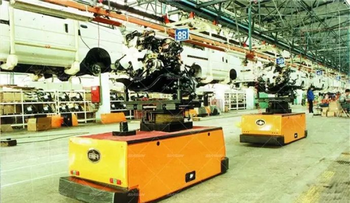 AGV小車在電器裝配線智能運輸中的應用（無線充電）