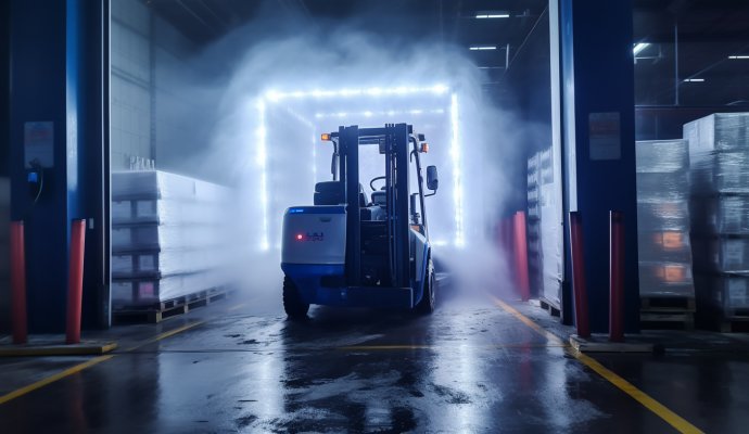冷鏈物流革新：無人叉車搭配無線充電技術